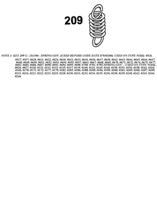 Spring-Governor Diagram and Parts List for 252700-252799 630-0719 Briggs and Stratton Engine